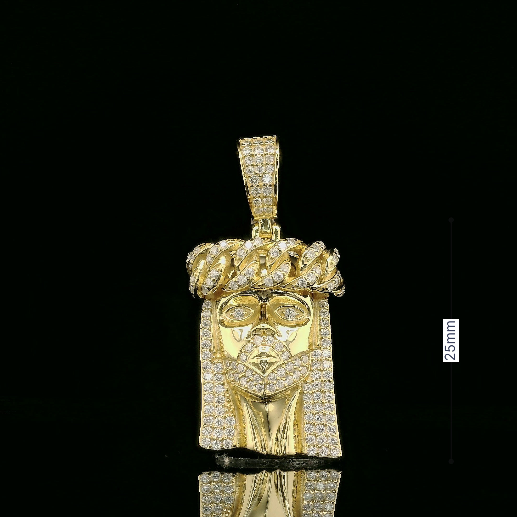 Iced Out Jesus Head Pendant | 0.94ct | 25mm | VVS