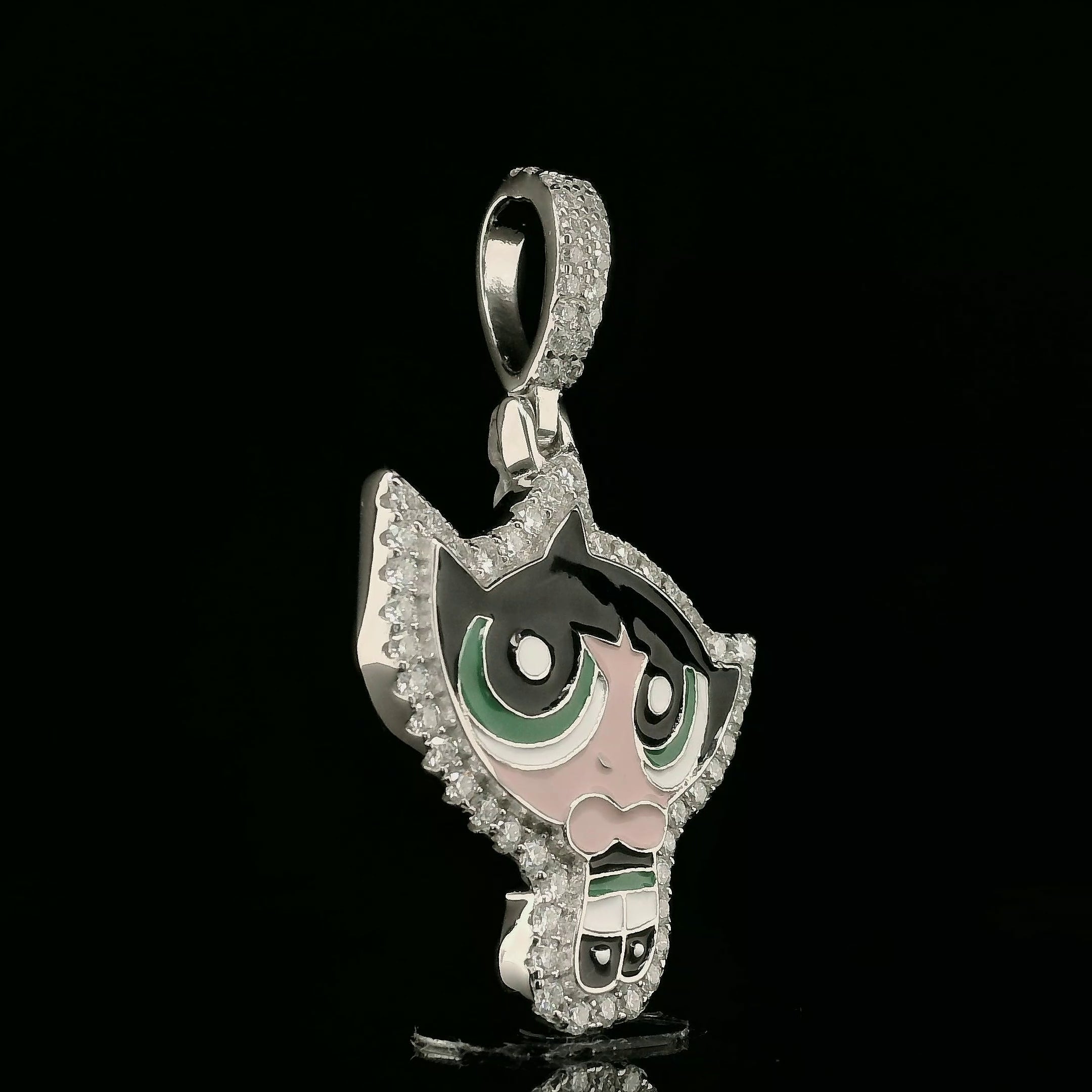 Iced Out Powerpuff Girls Pendant | 26mm | VVS