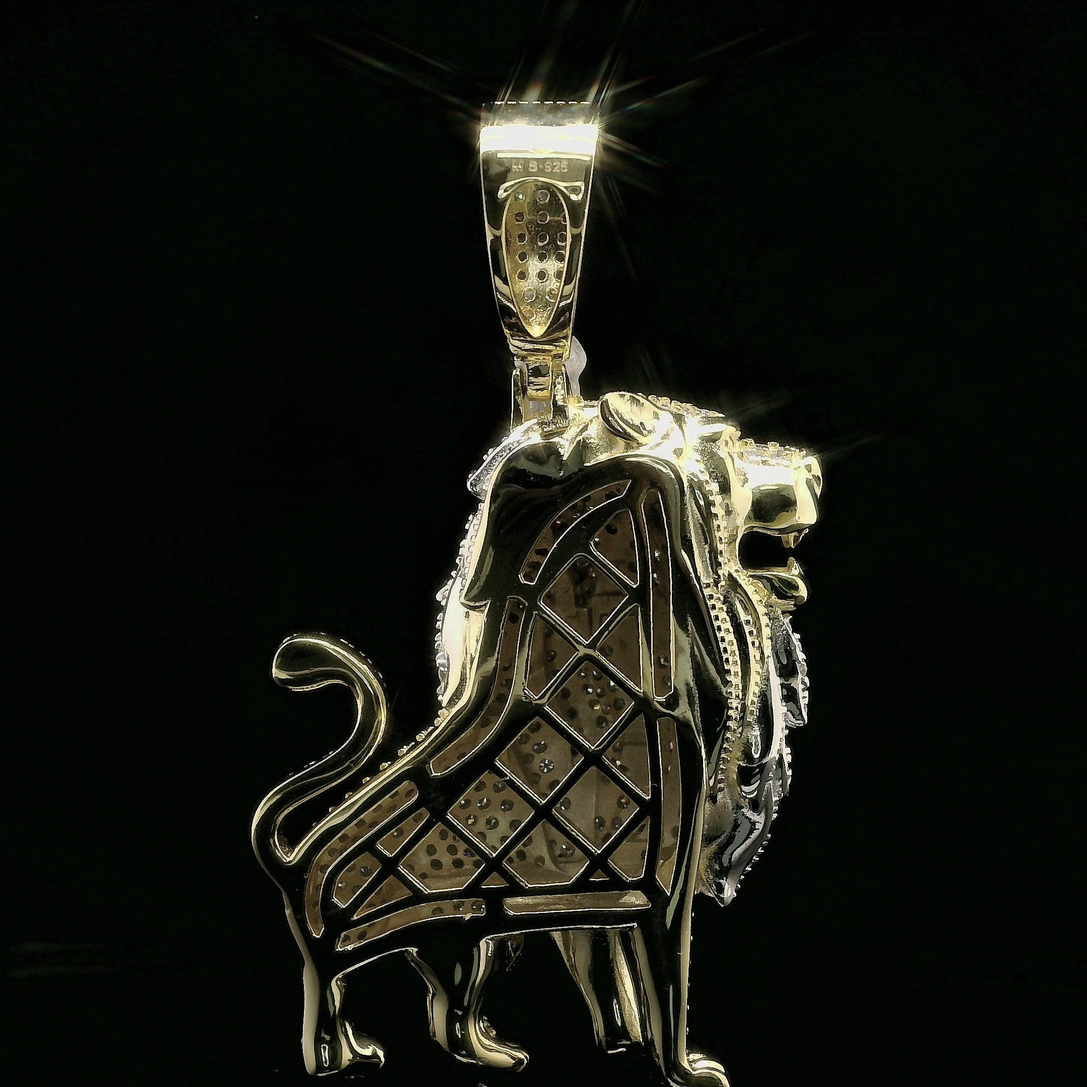 Iced Out Roaring Lion Pendant | 3.76ct VVS | 40mm