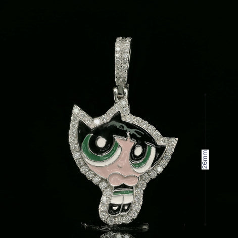 Iced Out Powerpuff Girls Pendant | 26mm | VVS