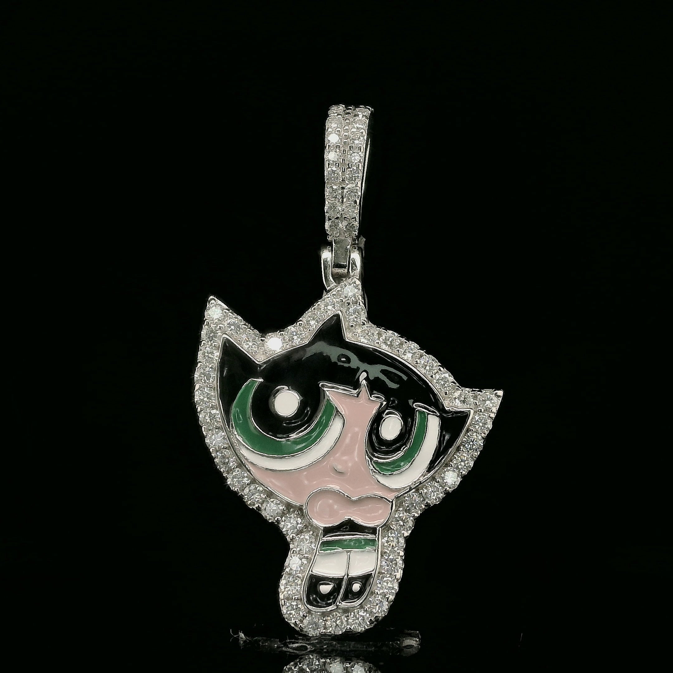 Iced Out Powerpuff Girls Pendant | 26mm | VVS