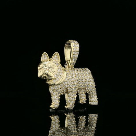 Iced Out French Bulldog Pendant | 1.13ct VVS | 20mm