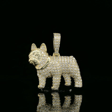 Iced Out French Bulldog Pendant | 1.13ct VVS | 20mm