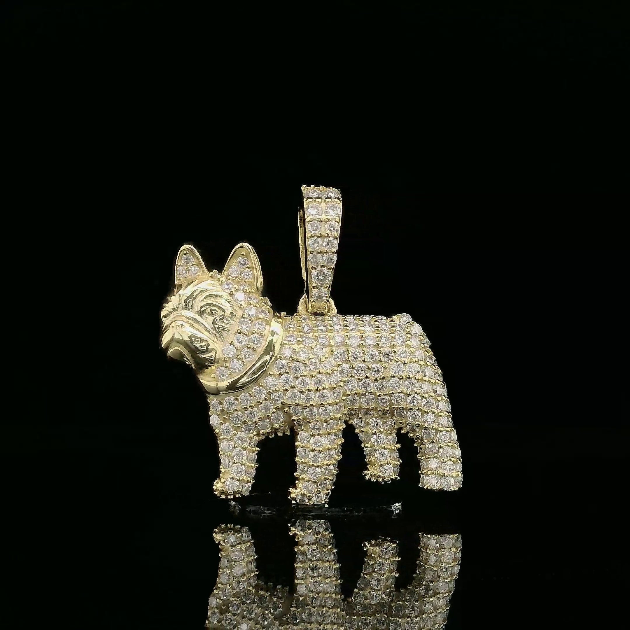 Iced Out French Bulldog Pendant | 1.13ct VVS | 20mm