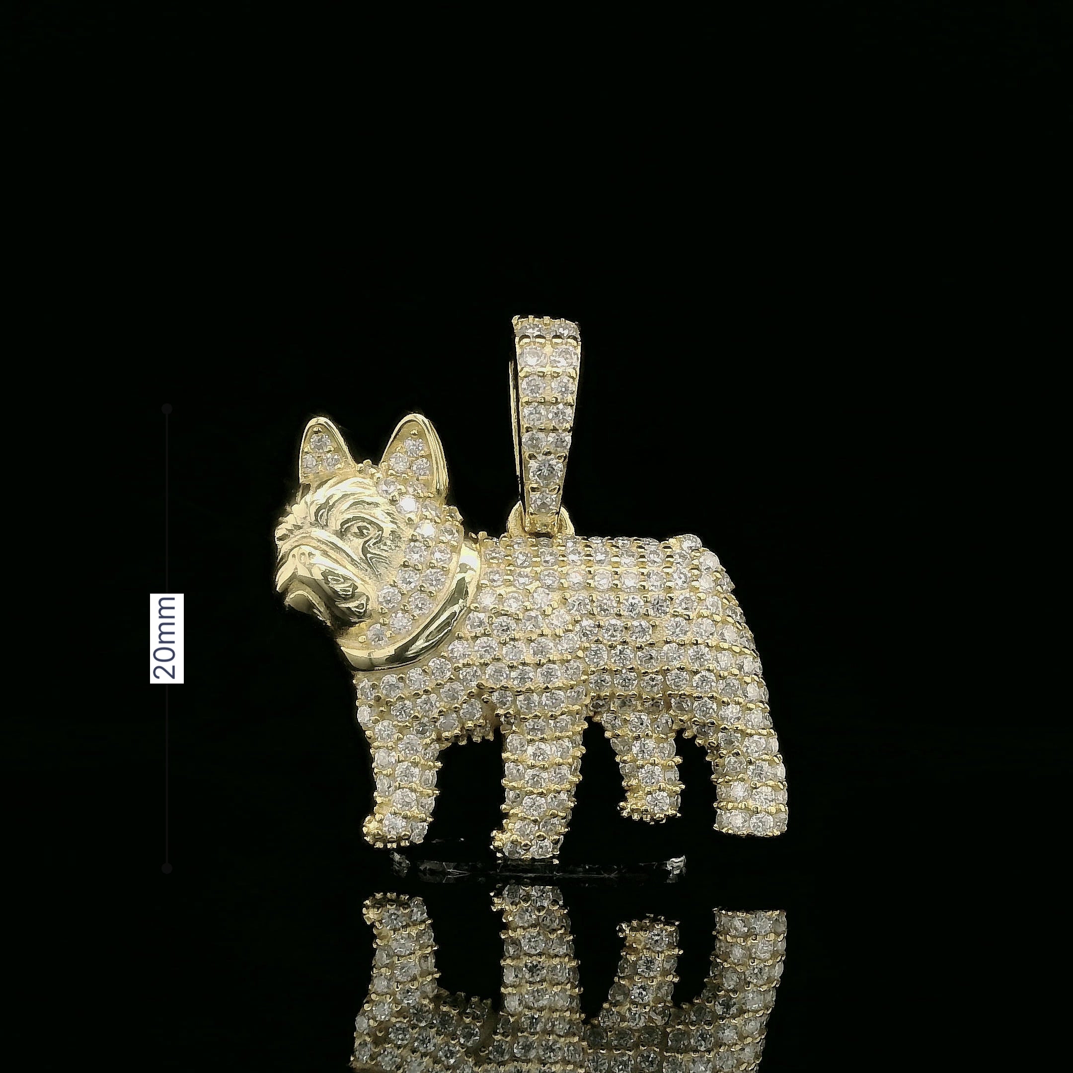 Iced Out French Bulldog Pendant | 1.13ct VVS | 20mm