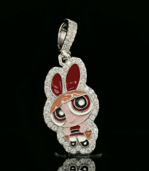 Iced Out Powerpuff Girls Pendant | 26mm | VVS