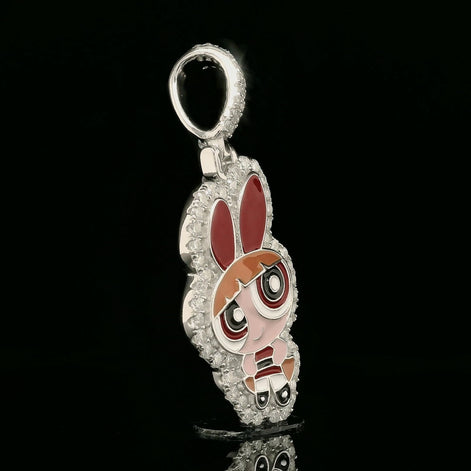 Iced Out Powerpuff Girls Pendant | 26mm | VVS