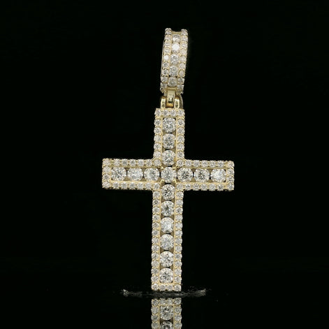 Iced Out Diamond Cross Pendant | 1.6ct | 29mm | VVS