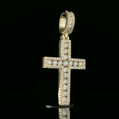 Iced Out Diamond Cross Pendant | 1.6ct | 29mm | VVS