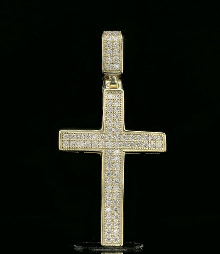 Iced Out Diamond Cross Pendant | 0.65ct | 30mm | VVS