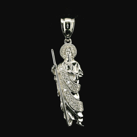 Iced Out San Judas Pendant | 0.25ct | 30mm | VVS