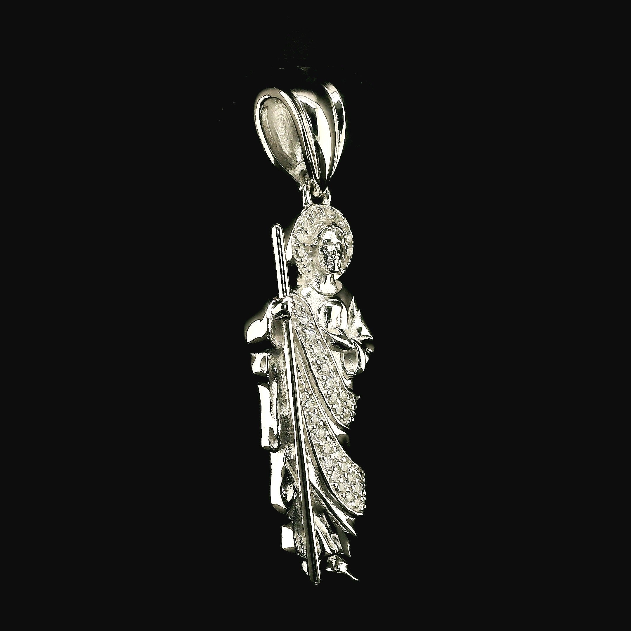 Iced Out San Judas Pendant | 0.25ct | 30mm | VVS