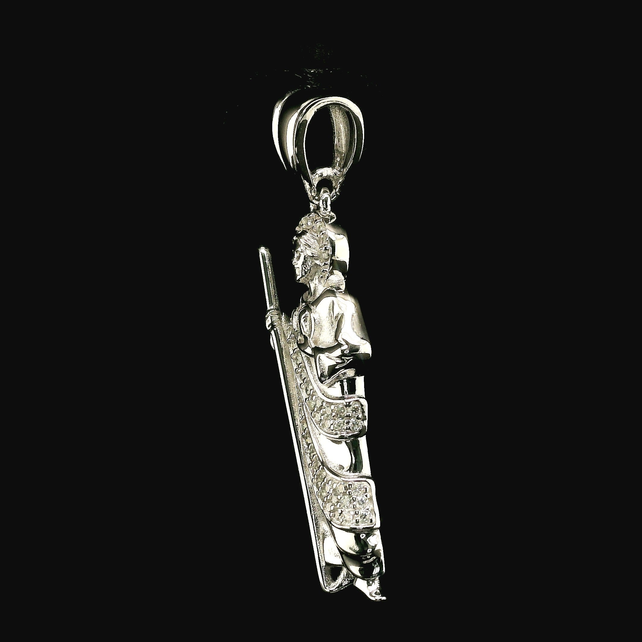 Iced Out San Judas Pendant | 0.25ct | 30mm | VVS
