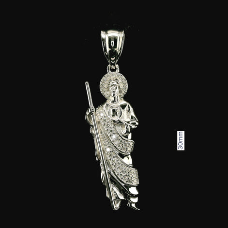 Iced Out San Judas Pendant | 0.25ct | 30mm | VVS
