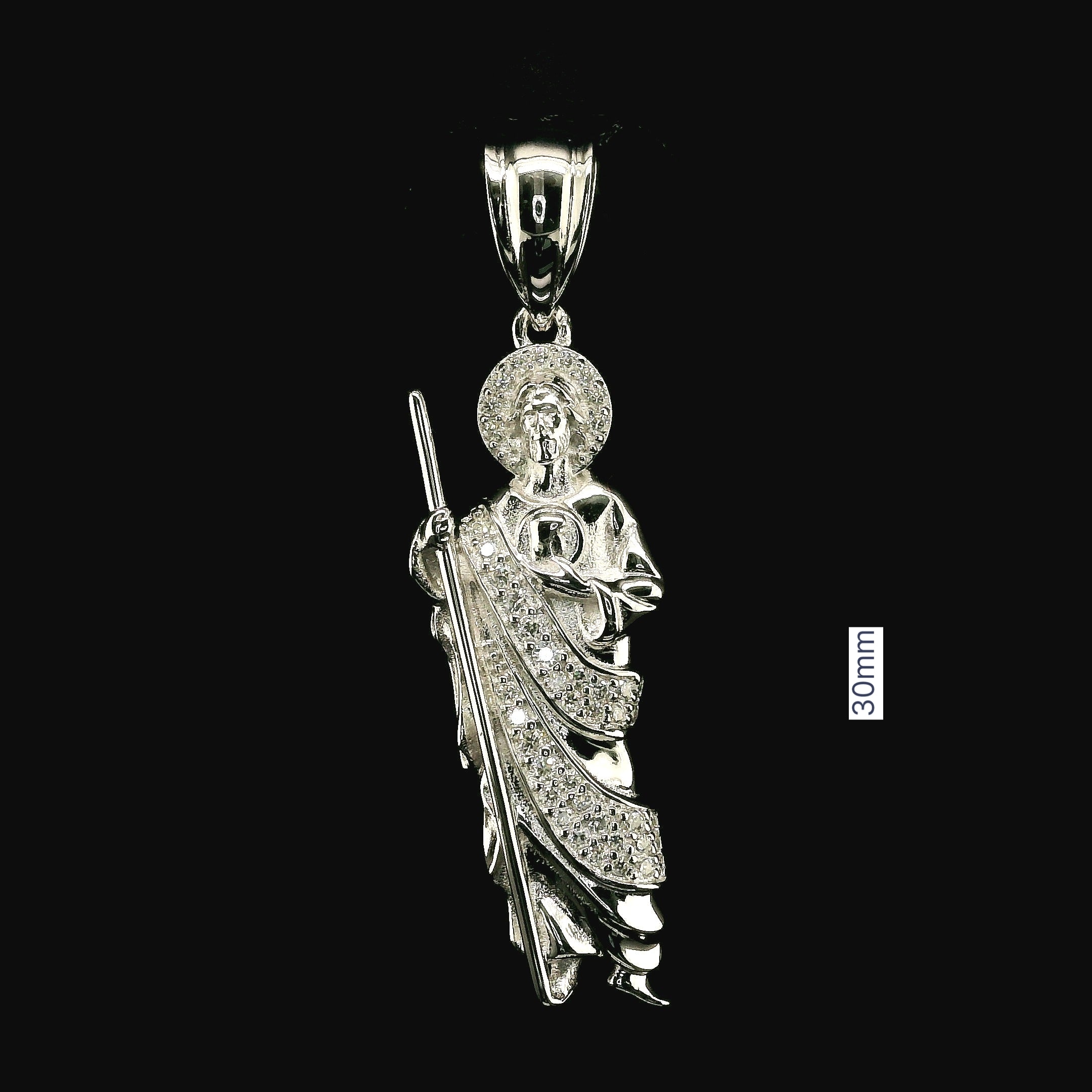 Iced Out San Judas Pendant | 0.25ct | 30mm | VVS