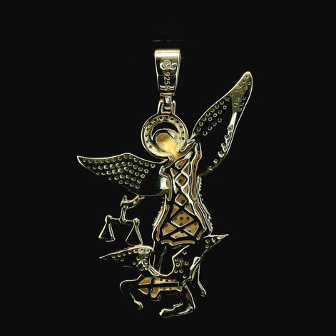 Iced Out St. Michael Archangel Pendant | 1.5ct VVS | 48mm