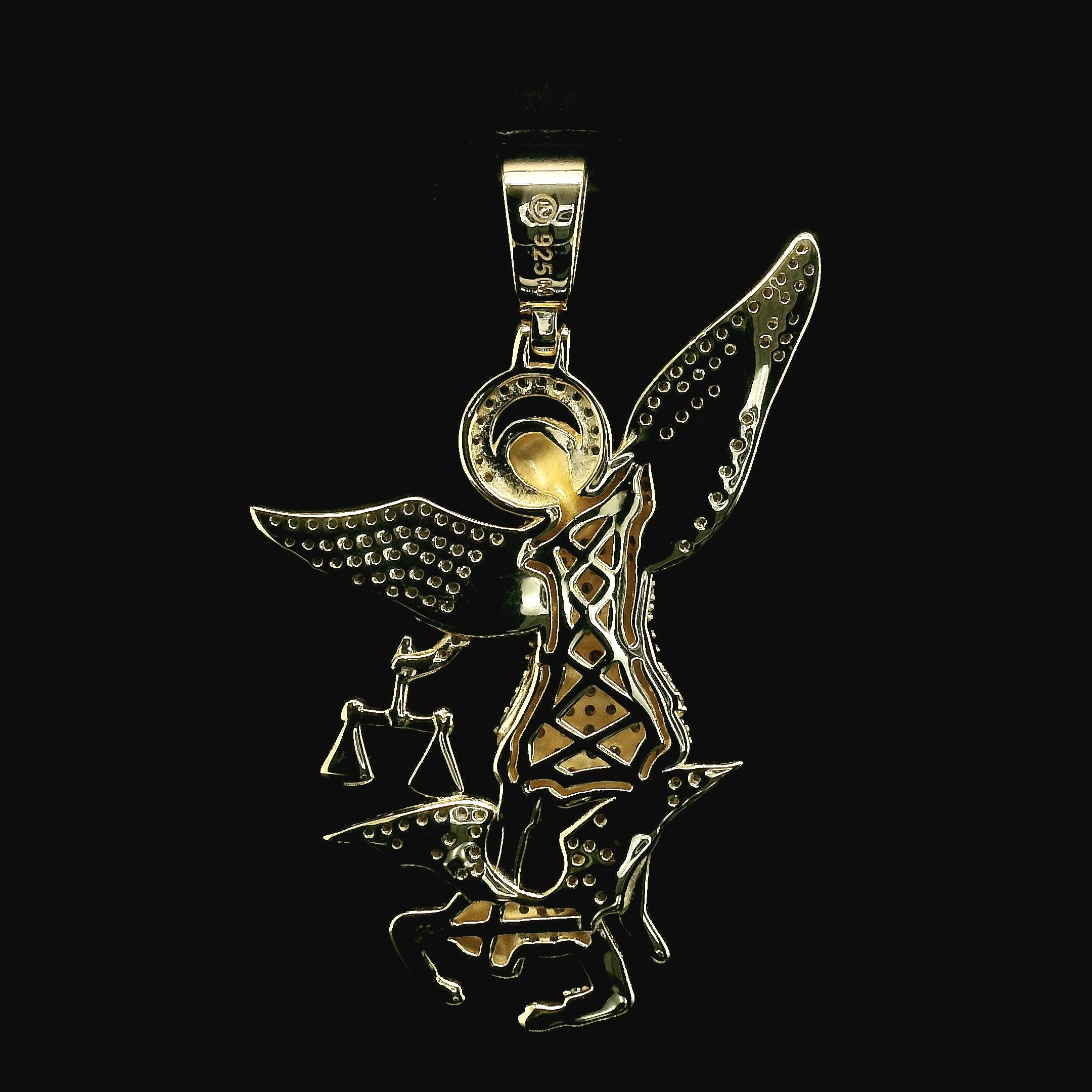 Iced Out St. Michael Archangel Pendant | 1.5ct VVS | 48mm