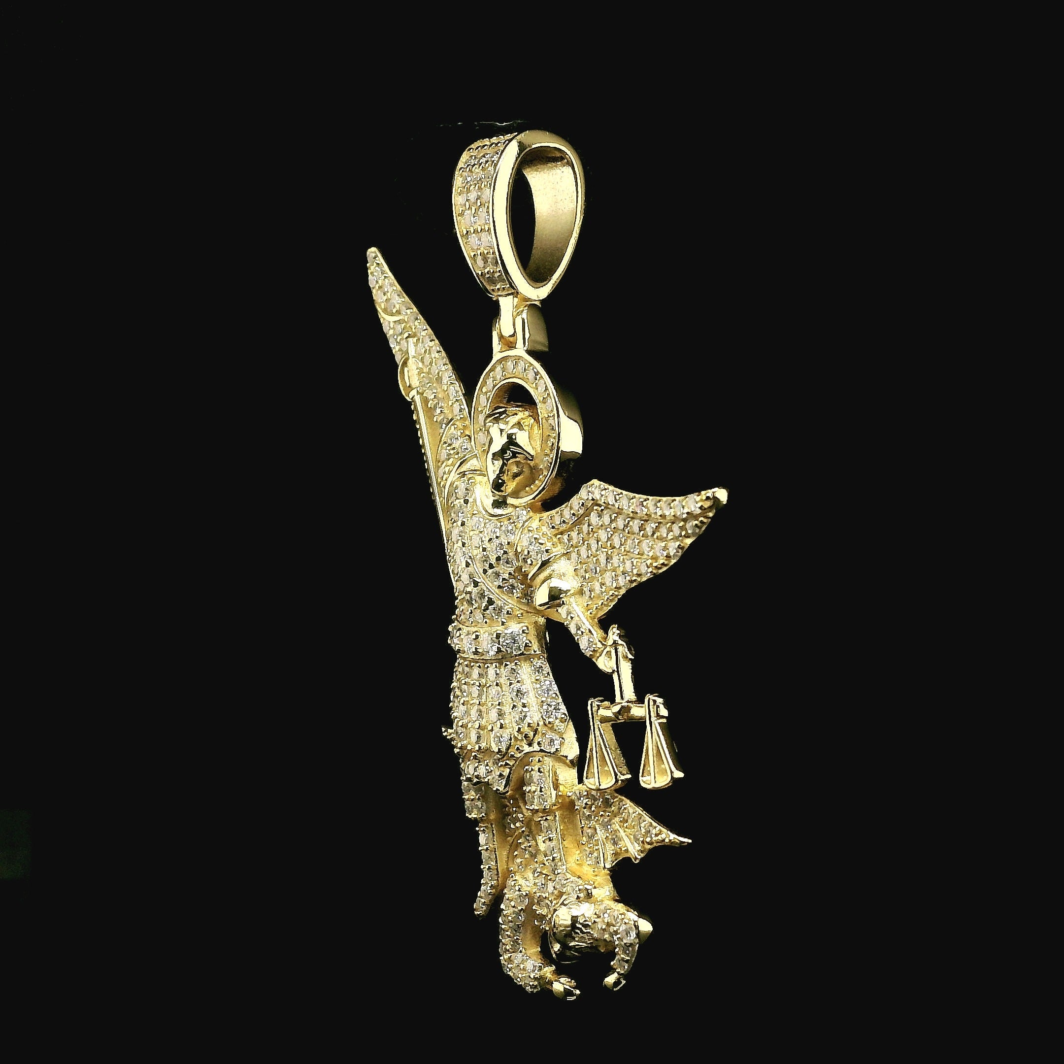 Iced Out St. Michael Archangel Pendant | 1.5ct VVS | 48mm