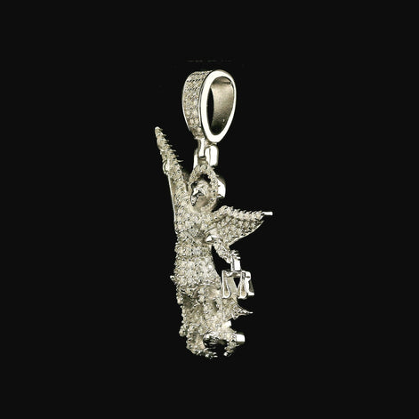 Iced Out St. Michael Archangel Pendant | 30mm | VVS