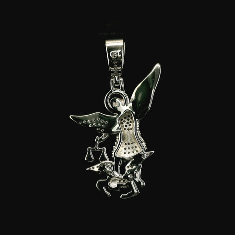 Iced Out St. Michael Archangel Pendant | 30mm | VVS