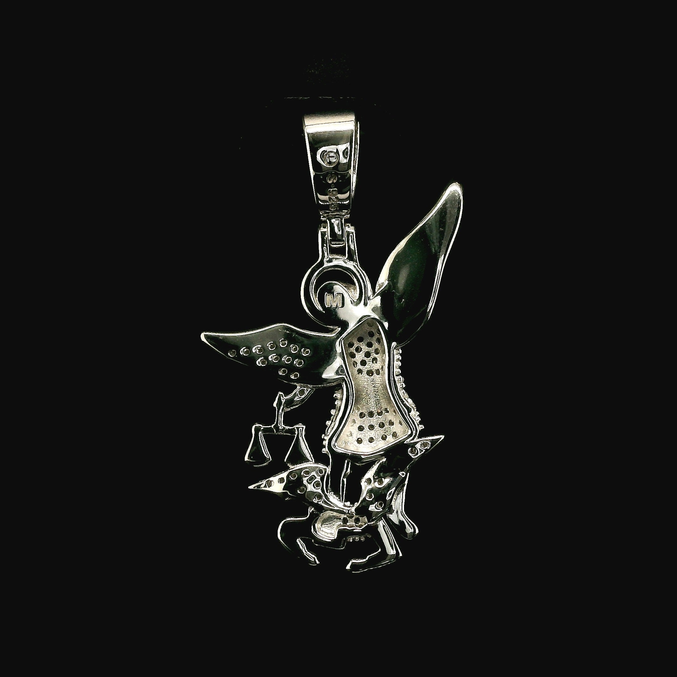 Iced Out St. Michael Archangel Pendant | 30mm | VVS