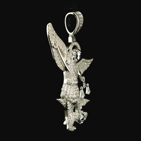 Iced Out St. Michael Archangel Pendant | 1.5ct VVS | 48mm