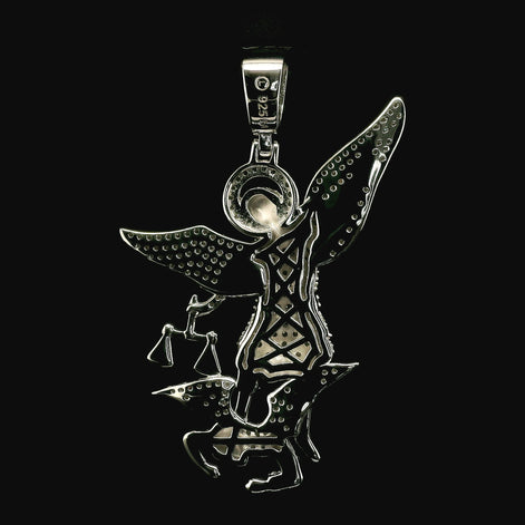 Iced Out St. Michael Archangel Pendant | 1.5ct VVS | 48mm