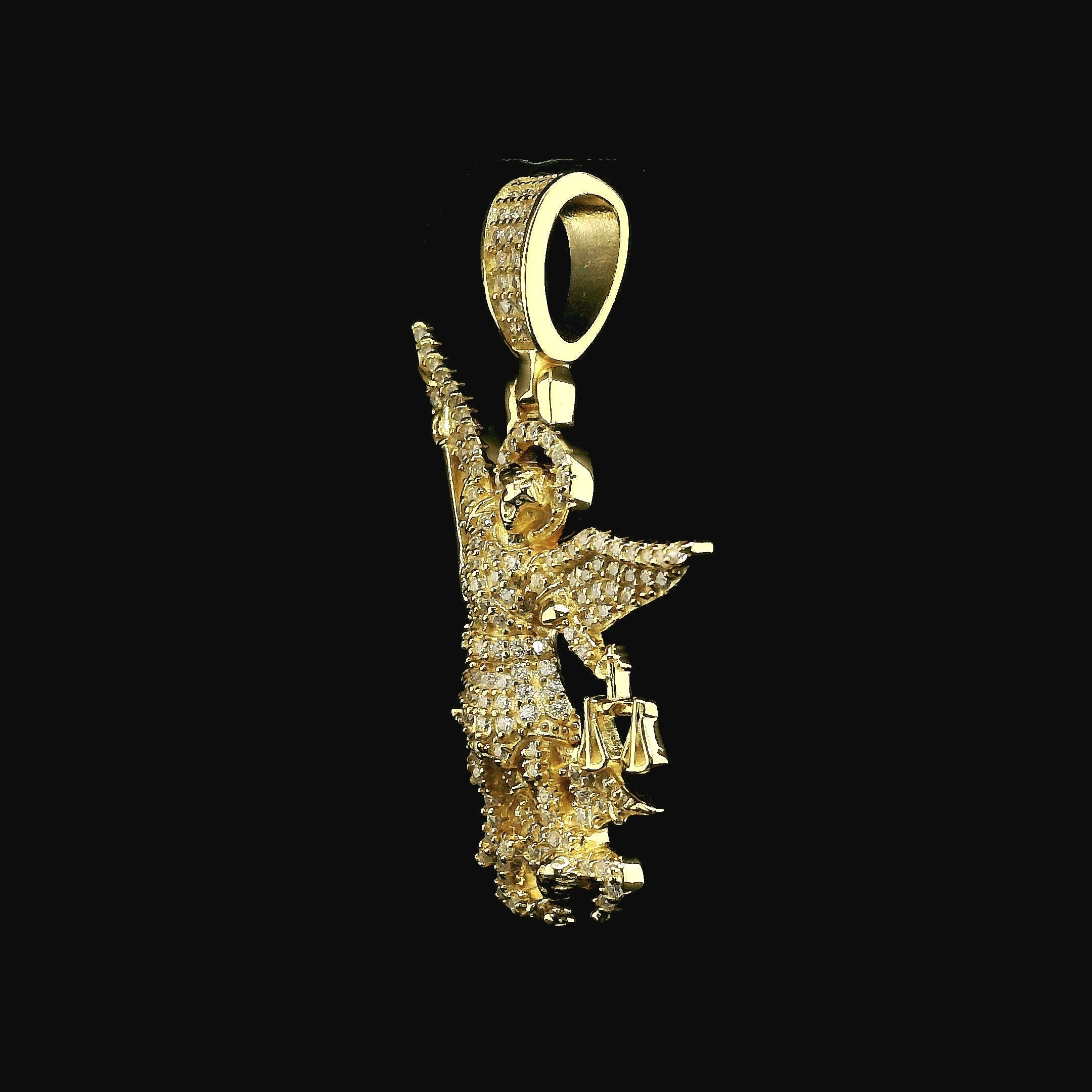 Iced Out St. Michael Archangel Pendant | 30mm | VVS