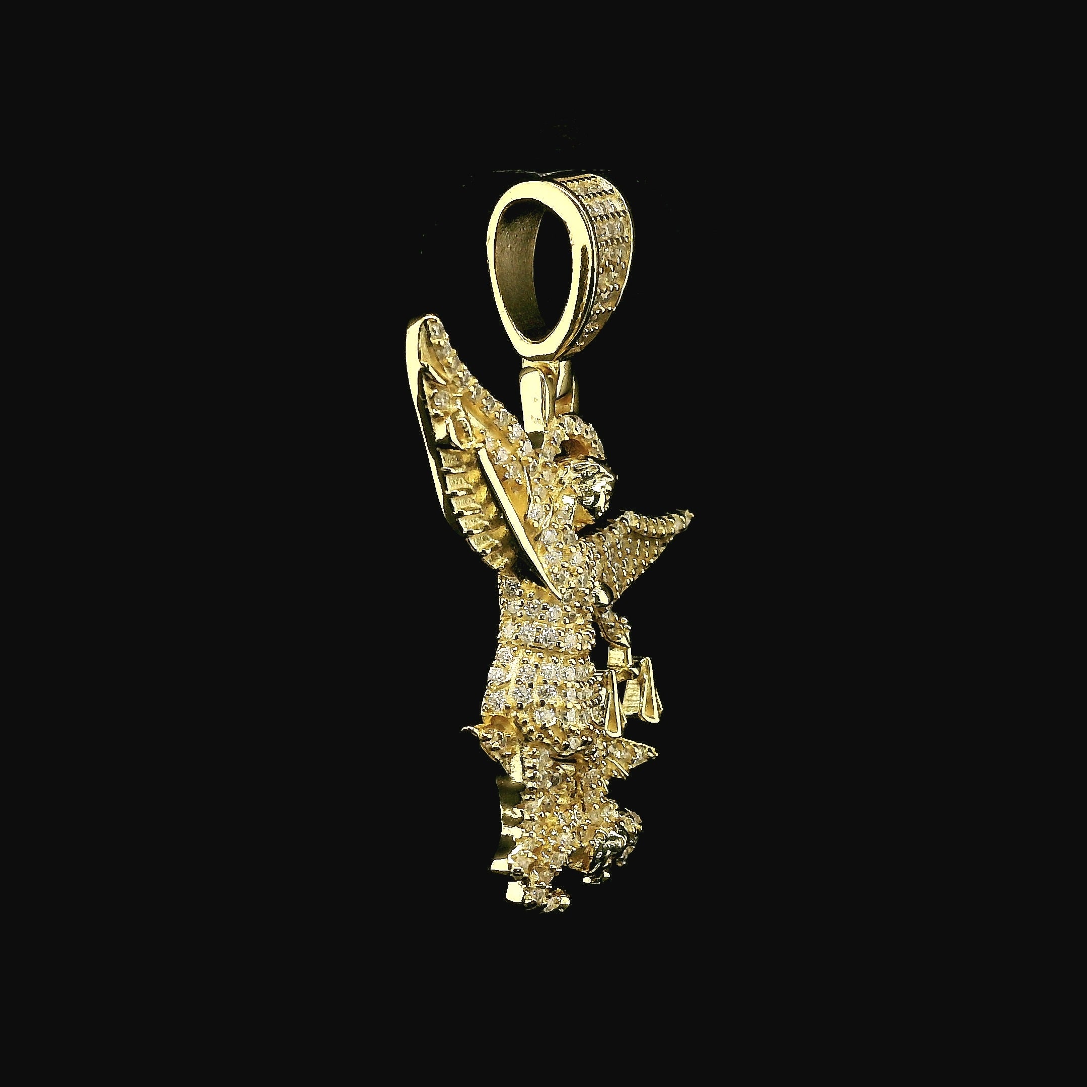 Iced Out St. Michael Archangel Pendant | 30mm | VVS