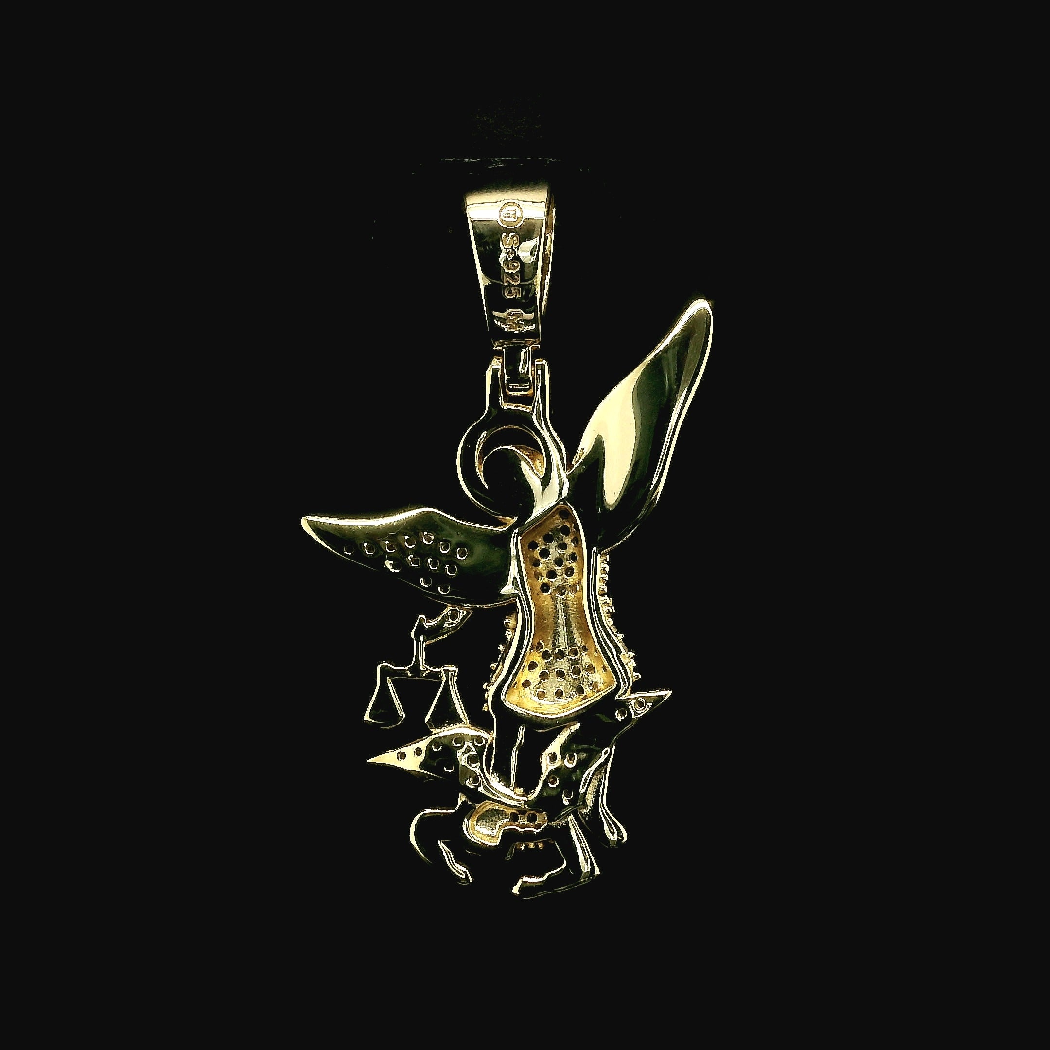 Iced Out St. Michael Archangel Pendant | 30mm | VVS