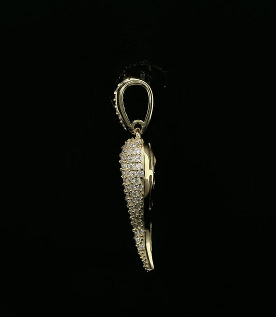 Iced Out Italian Horn Pendant | 0.91ct | 25mm | VVS