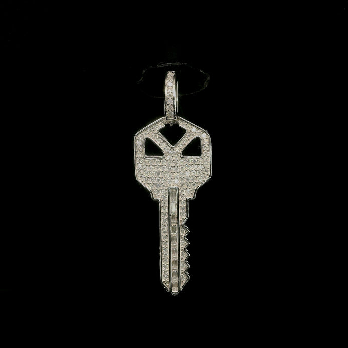 Iced Out Moissanite Key Pendant | 34mm | VVS