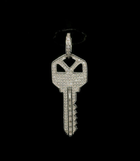 Iced Out Moissanite Key Pendant | 34mm | VVS