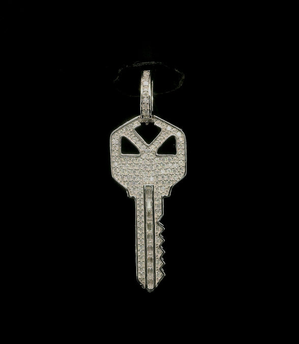 Iced Out Moissanite Key Pendant | 34mm | VVS