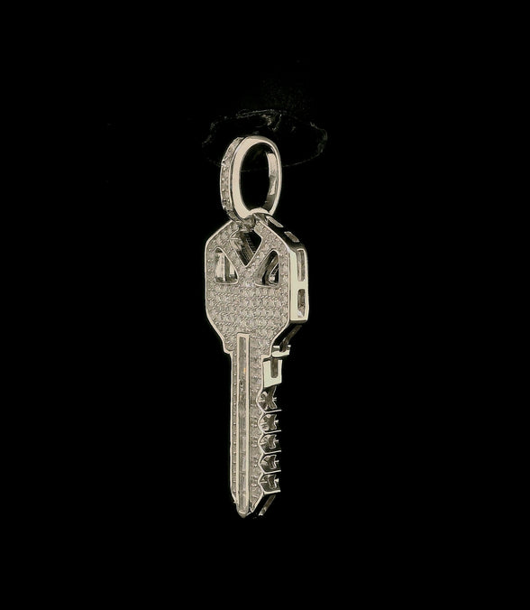 Iced Out Moissanite Key Pendant | 34mm | VVS