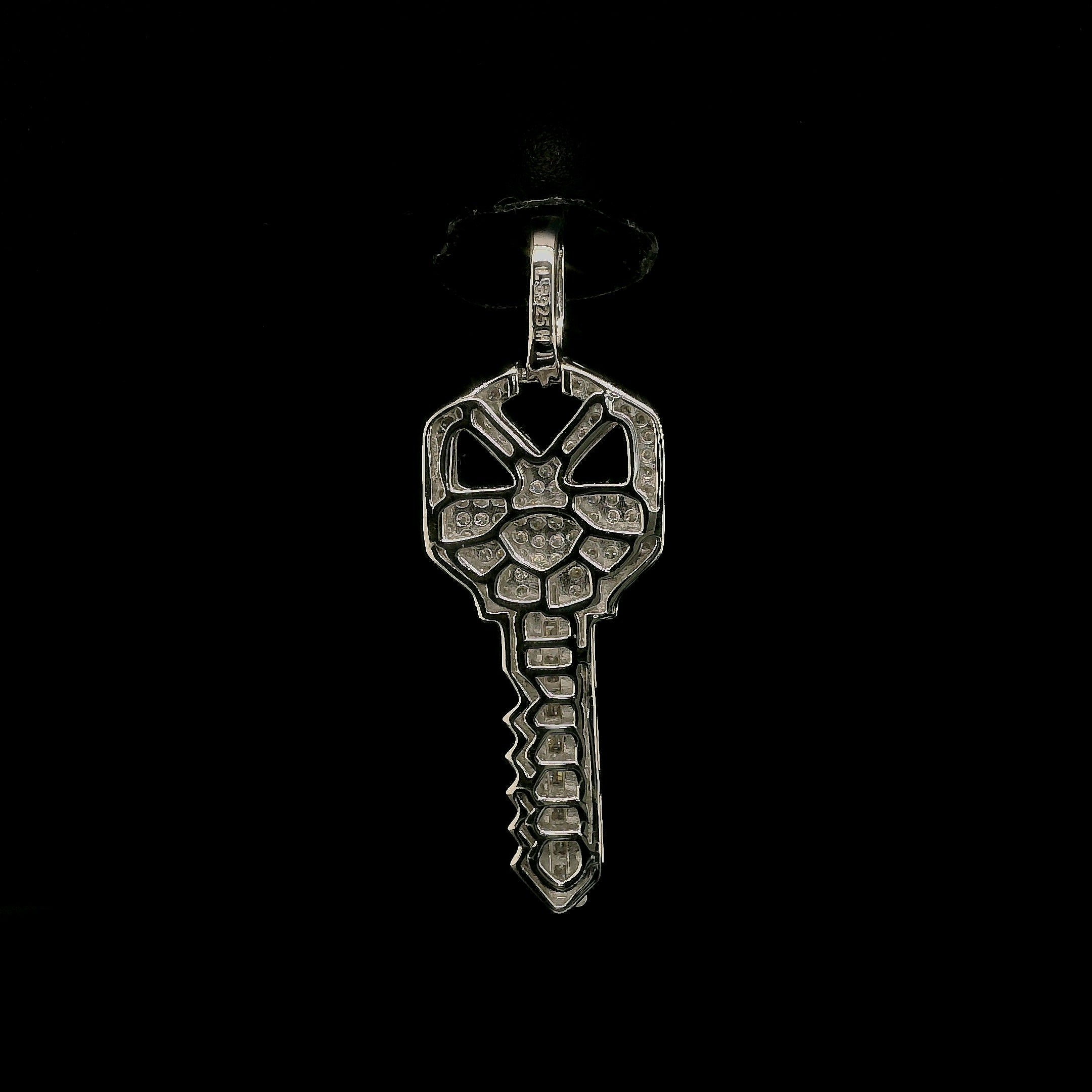 Iced Out Moissanite Key Pendant | 34mm | VVS