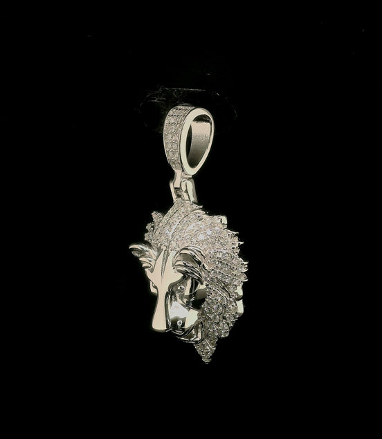 Men's Iced Out Lion Head Pendant | 24mm | VVS