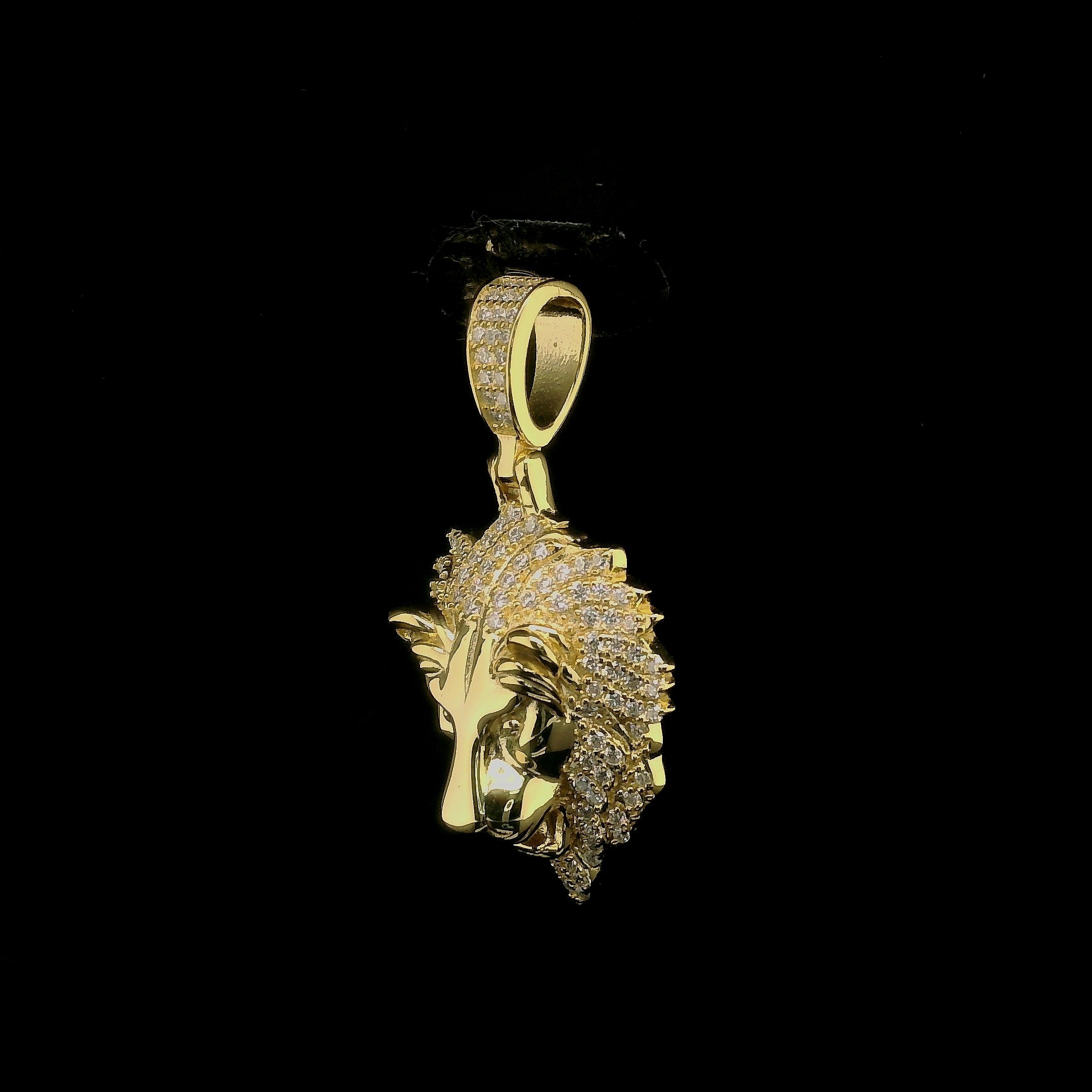 Men's Iced Out Lion Head Pendant | 24mm | VVS
