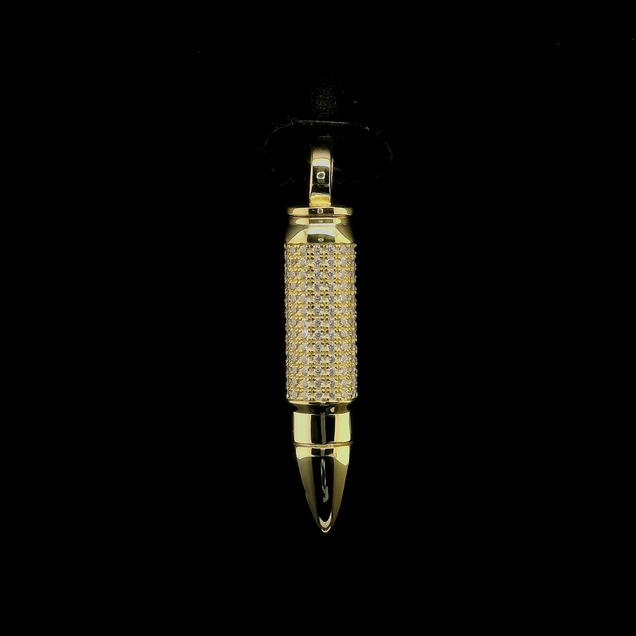 Iced Out Moissanite Bullet Pendant | 34mm | VVS