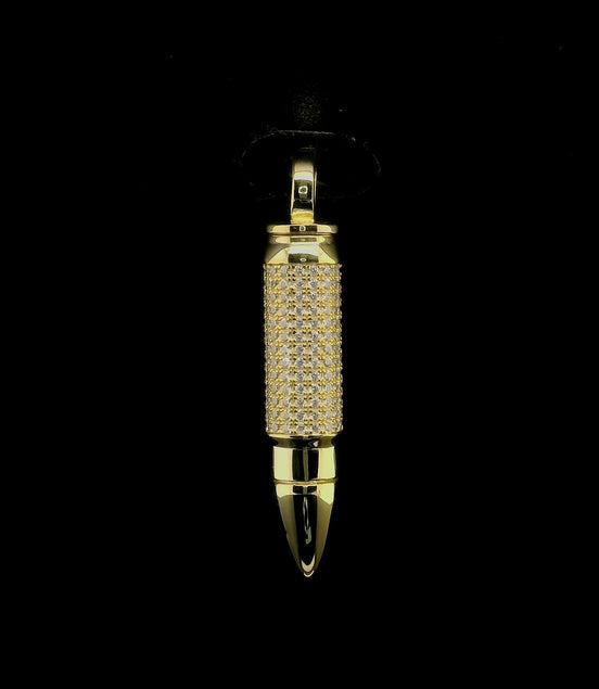 Iced Out Moissanite Bullet Pendant | 34mm | VVS