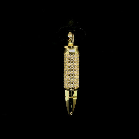 Iced Out Moissanite Bullet Pendant | 34mm | VVS