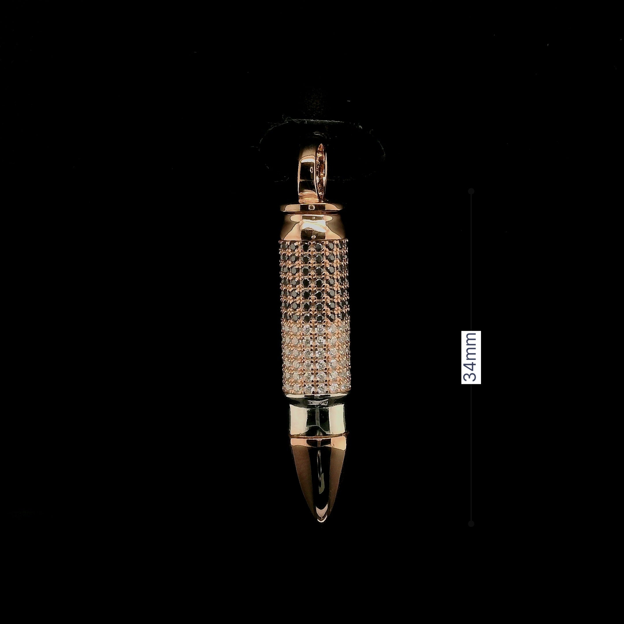 Iced Out Moissanite Bullet Pendant | 34mm | VVS