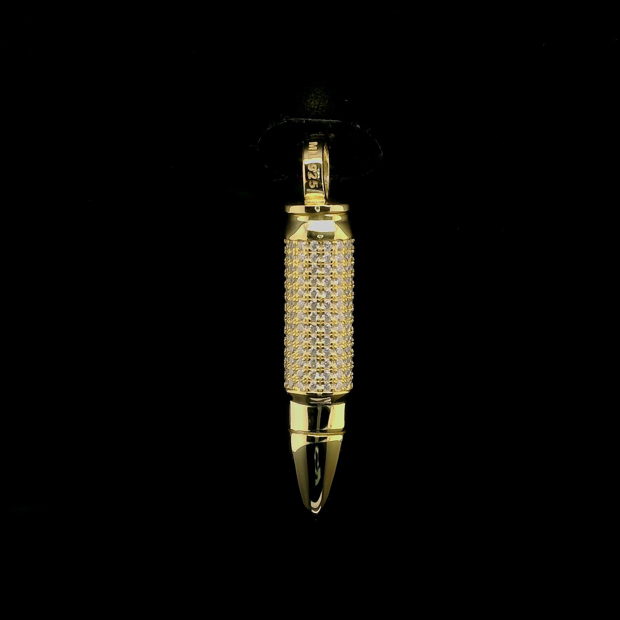 Iced Out Moissanite Bullet Pendant | 34mm | VVS