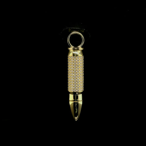 Iced Out Moissanite Bullet Pendant | 34mm | VVS