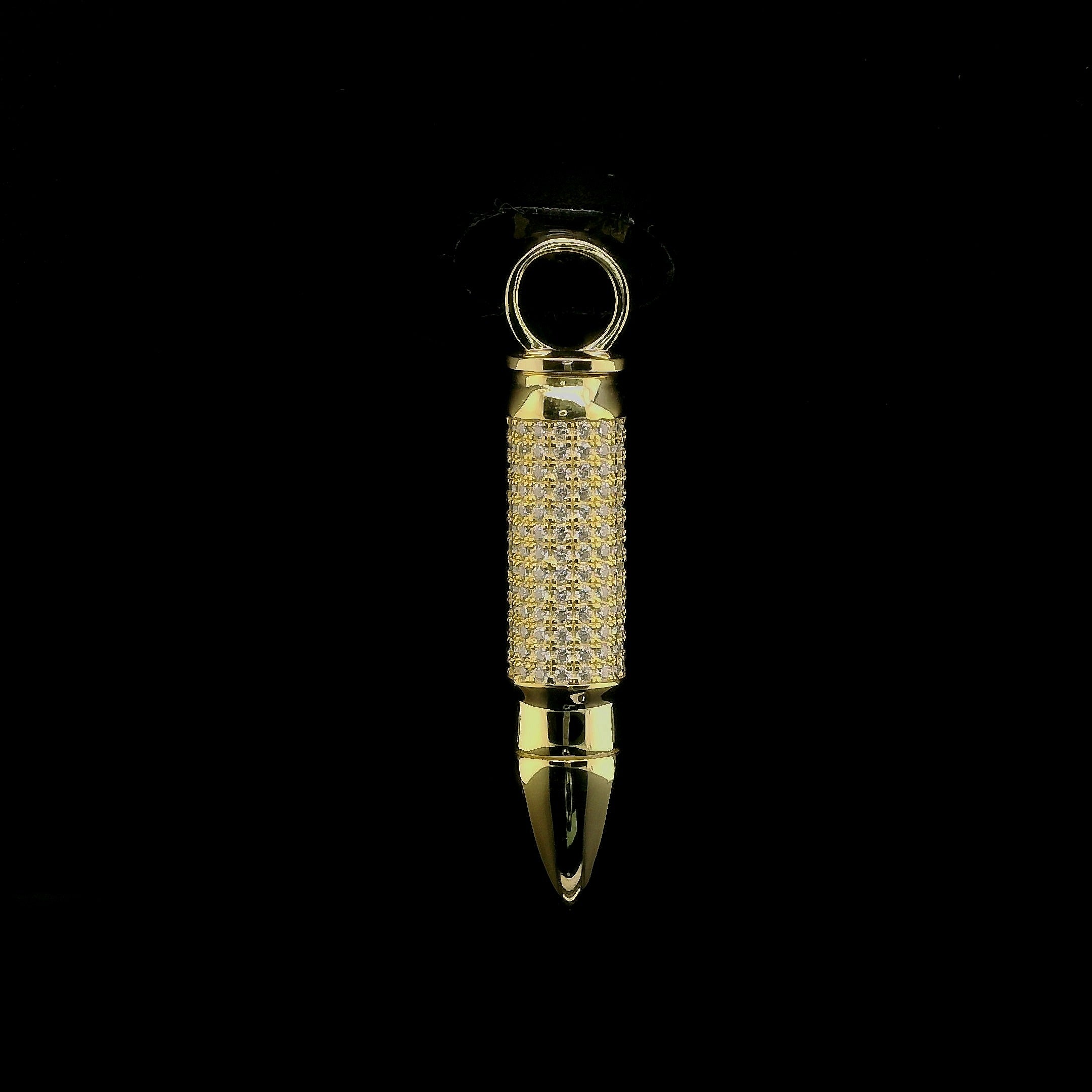 Iced Out Moissanite Bullet Pendant | 34mm | VVS