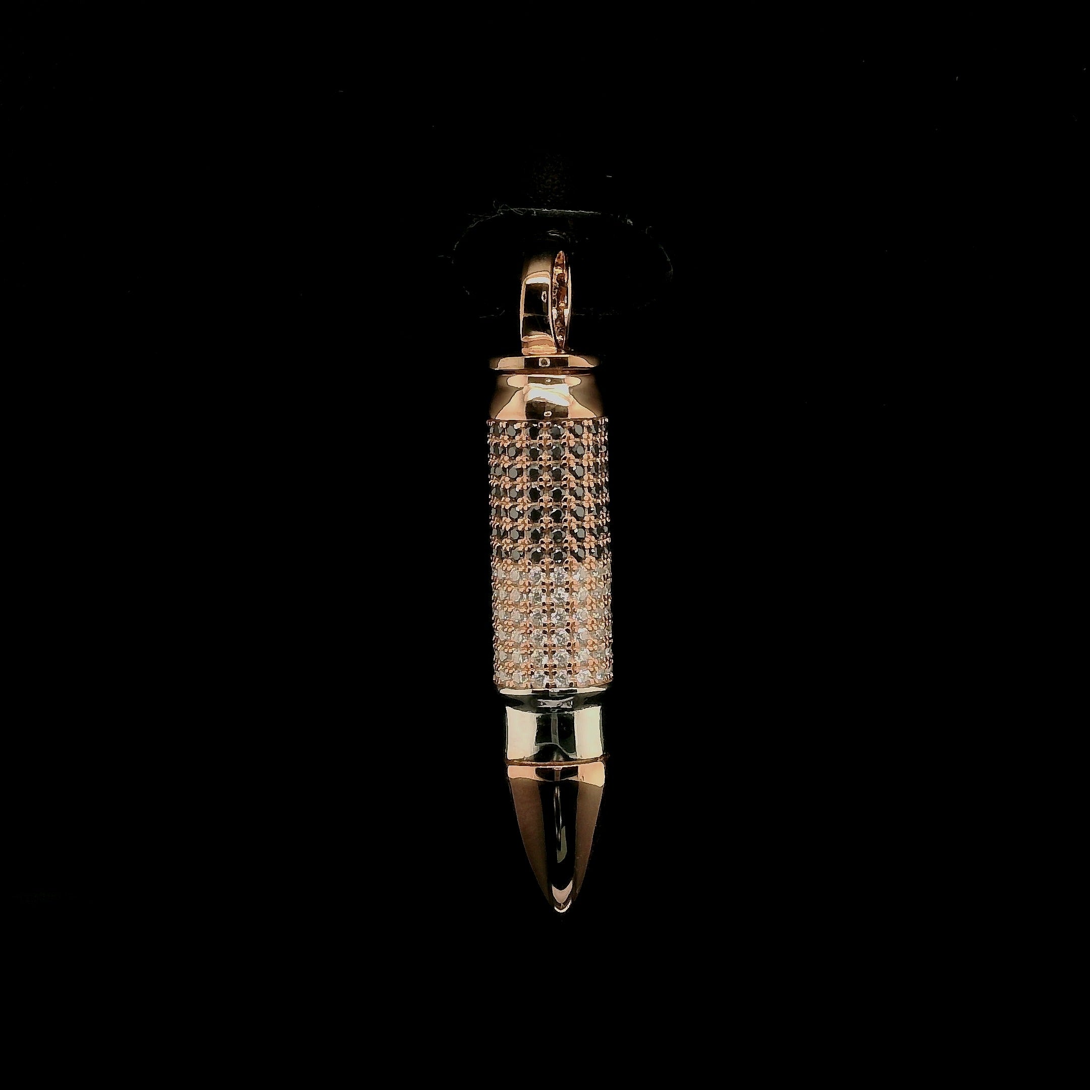 Iced Out Moissanite Bullet Pendant | 34mm | VVS