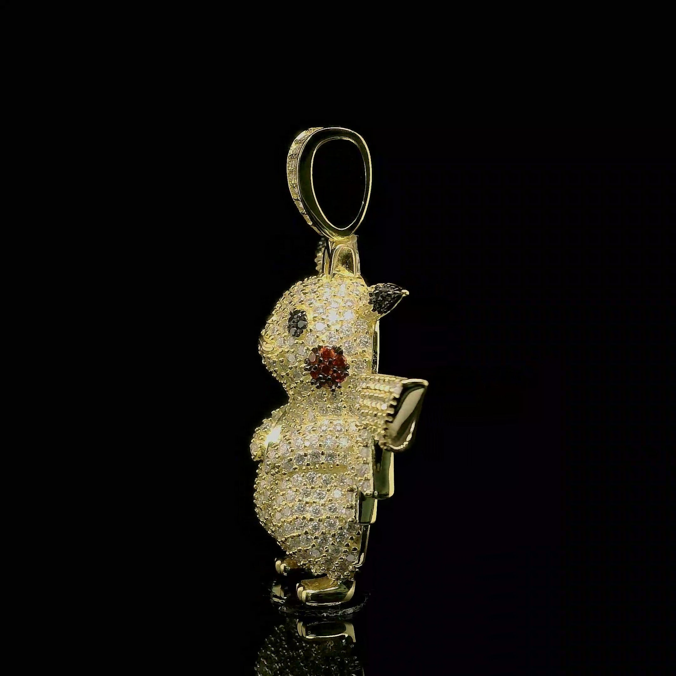 Pokemon Iced out Pikachu Pendant | 3.3ct | 28mm | VVS