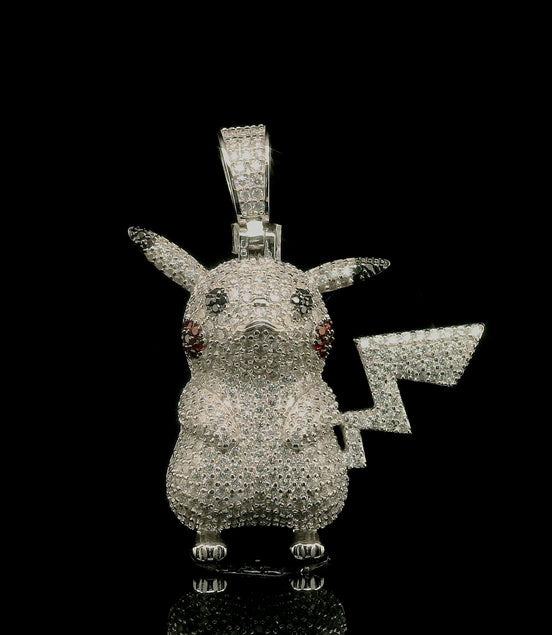 Pokemon Iced out Pikachu Pendant | 3.3ct | 28mm | VVS