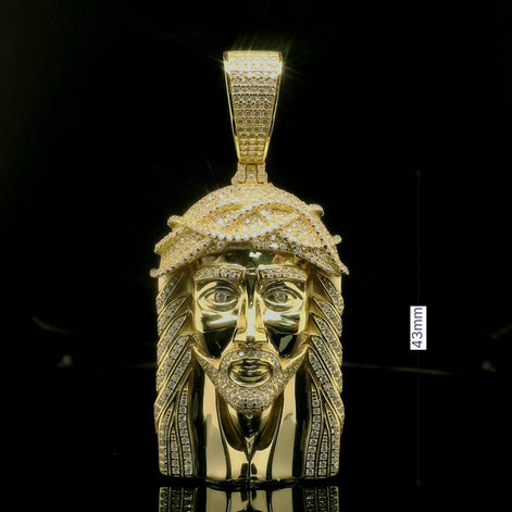 Men's Iced Out Jesus Piece Pendant | 2.88ct | 43mm | VVS
