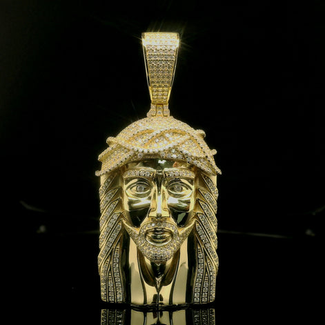 Men's Iced Out Jesus Piece Pendant | 2.88ct | 43mm | VVS